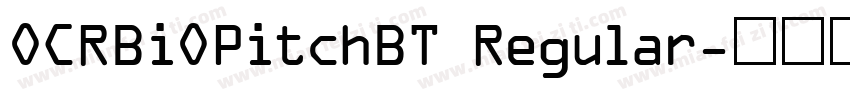OCRBiOPitchBT Regular字体转换